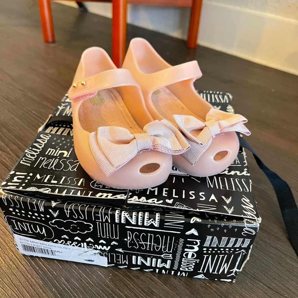 VGUC Mini Melissa blush pink ballet slipper, Toddler Size 8
